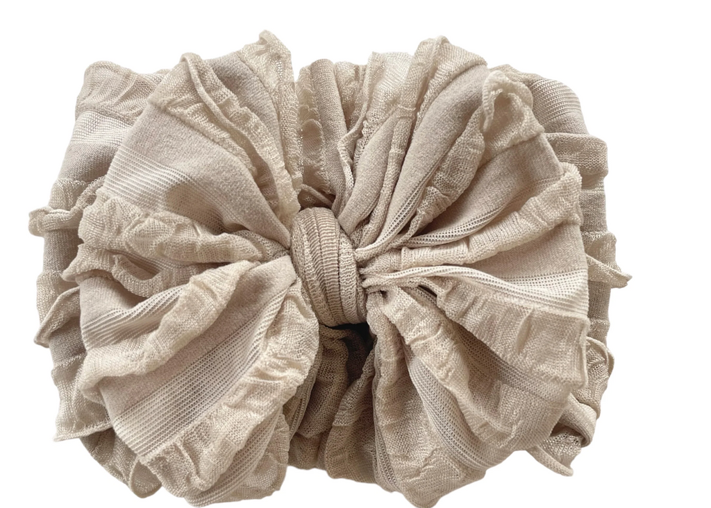 Ruffled Headband - Champagne