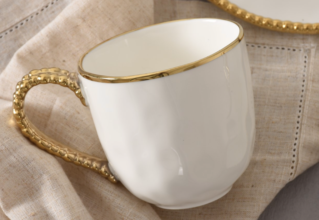 Mug Gold Trim-Set of 2