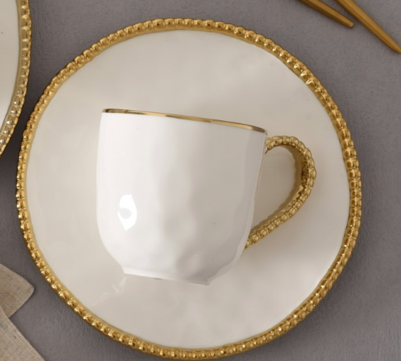 Mug Gold Trim-Set of 2