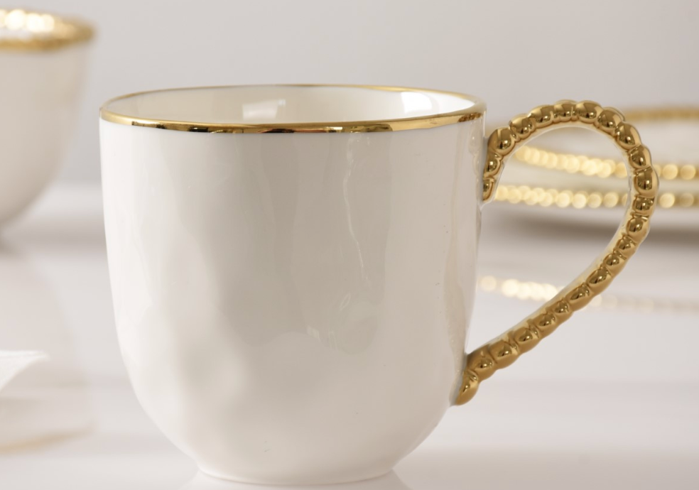 Mug Gold Trim-Set of 2