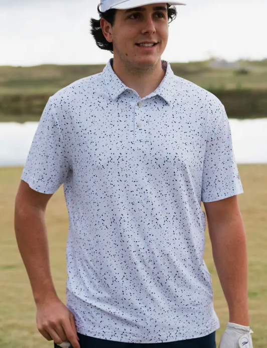 Performance Polo-White Speckled