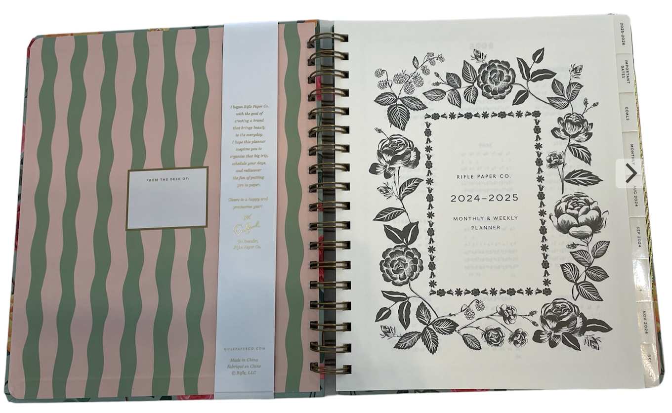 Roses Monthly Planner