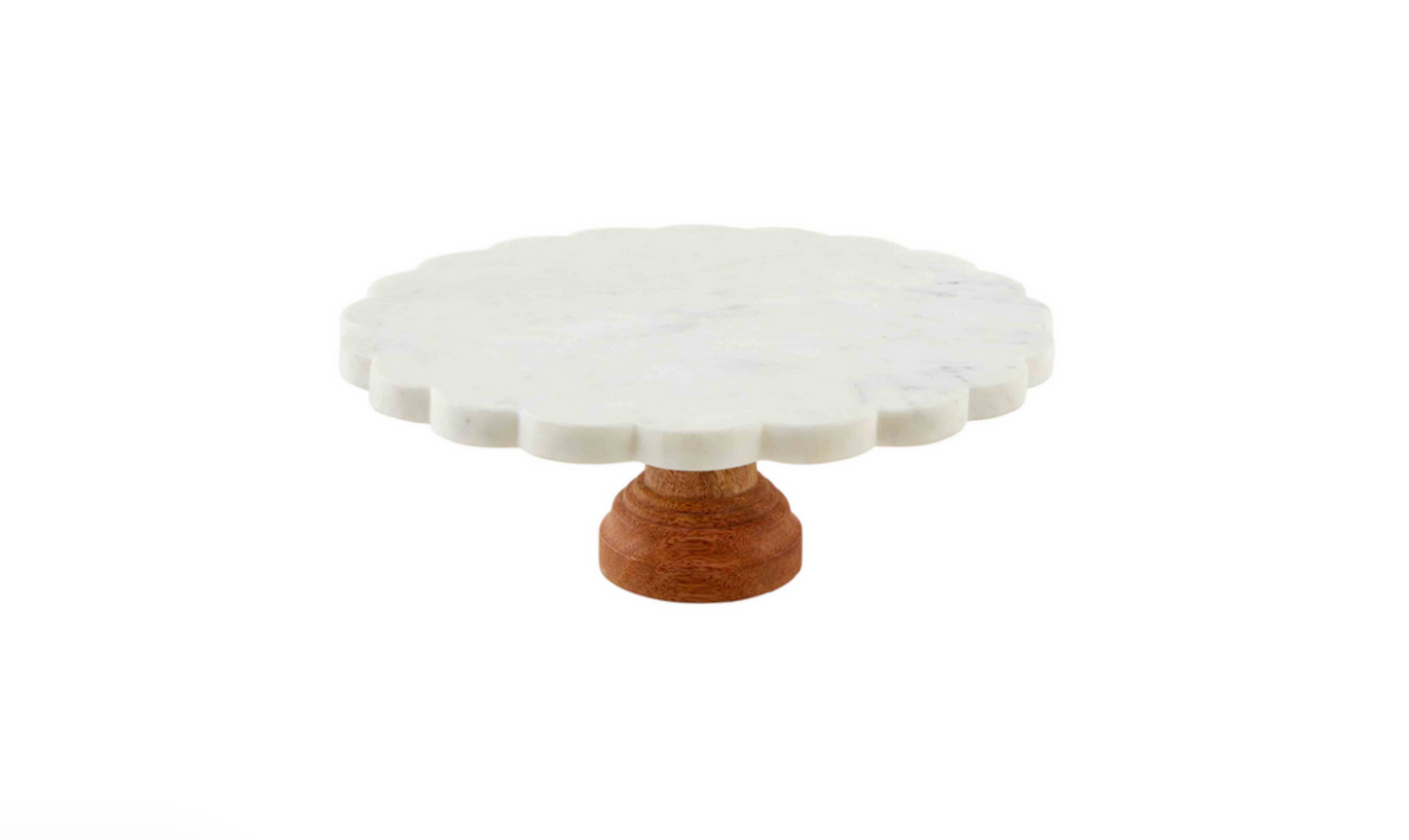 Scallop Marble Cake Stand