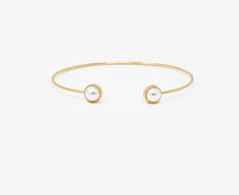 Pearl Open Cuff Bracelet