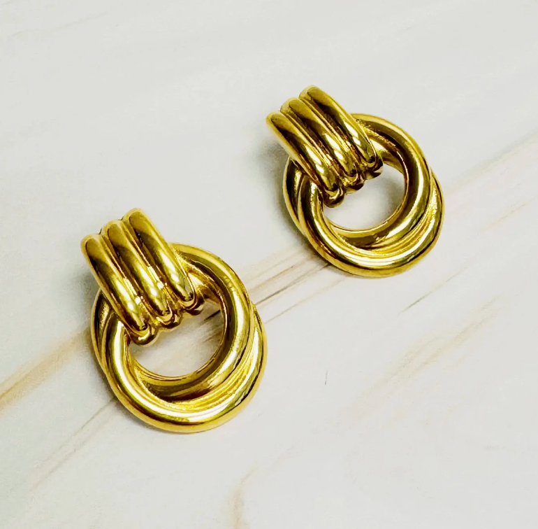 Golden Knocker Earring