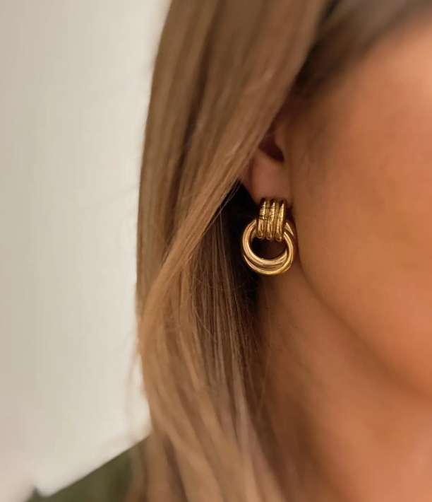 Golden Knocker Earring