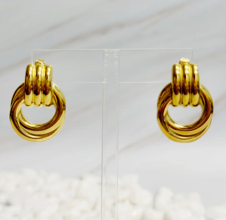 Golden Knocker Earring