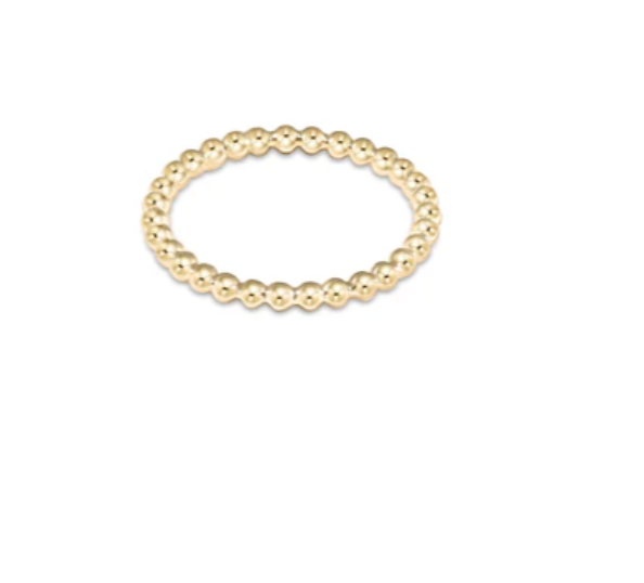 Classic Gold 2mm Beaded Ring