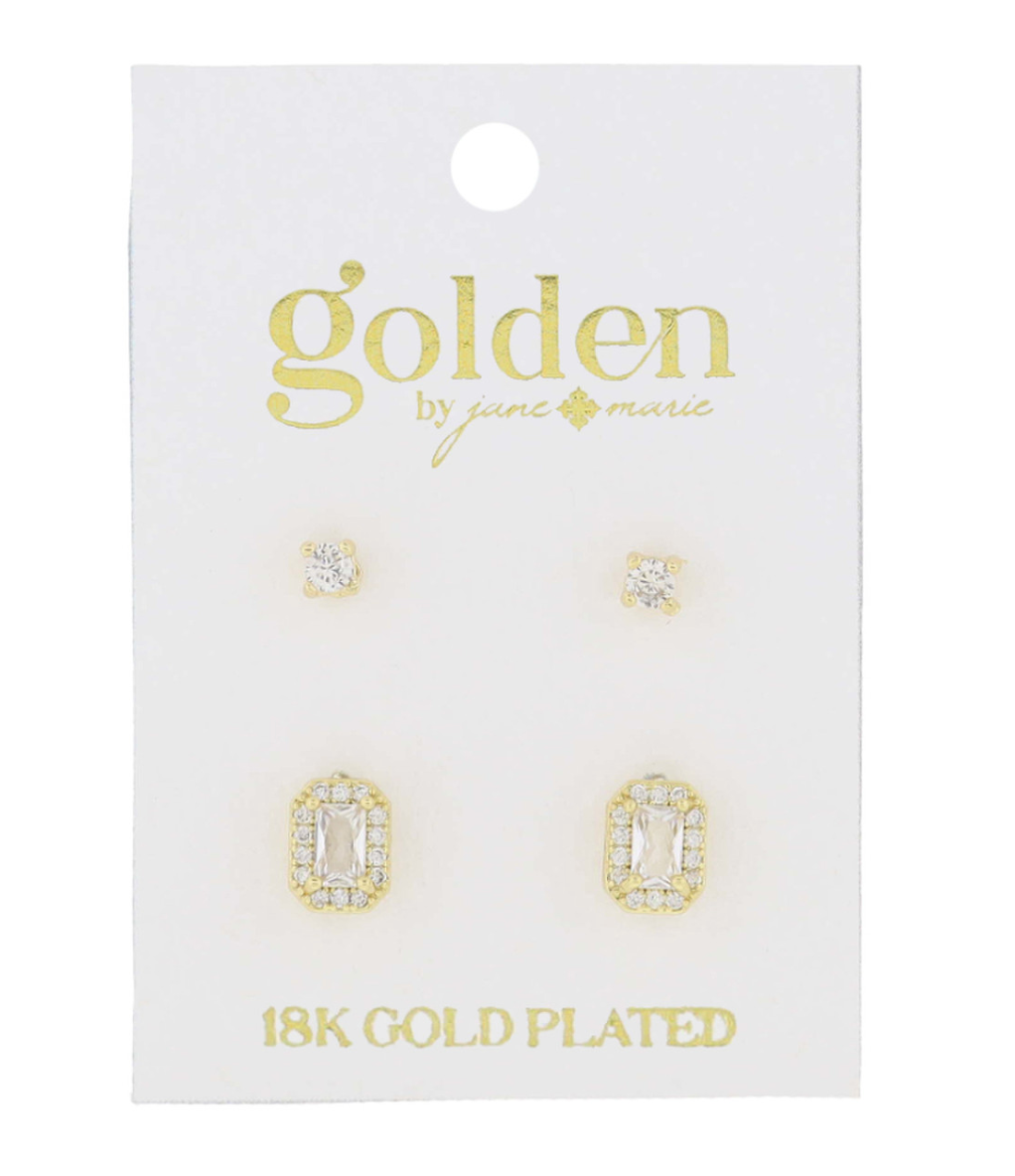 Crystal Studs Earring Set