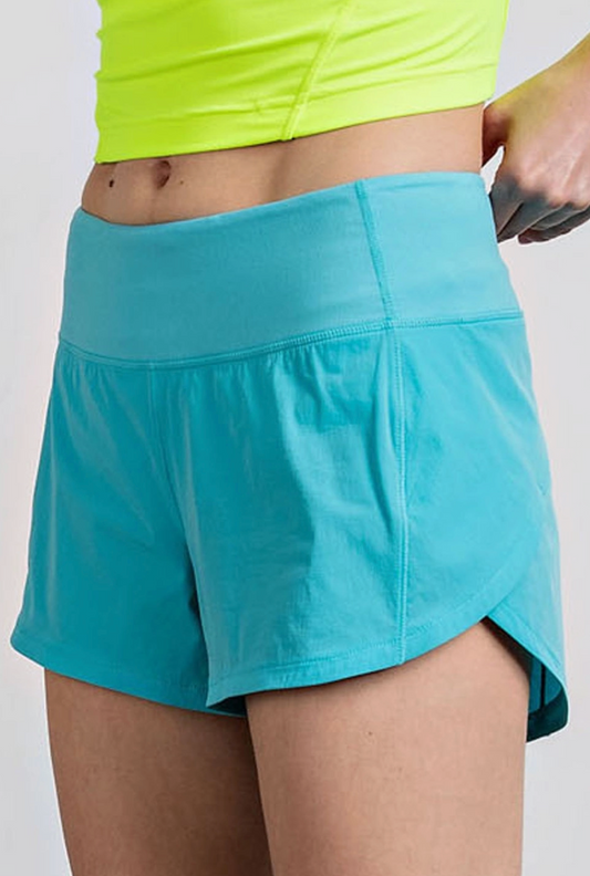 Avery Active Shorts - Teal Blue