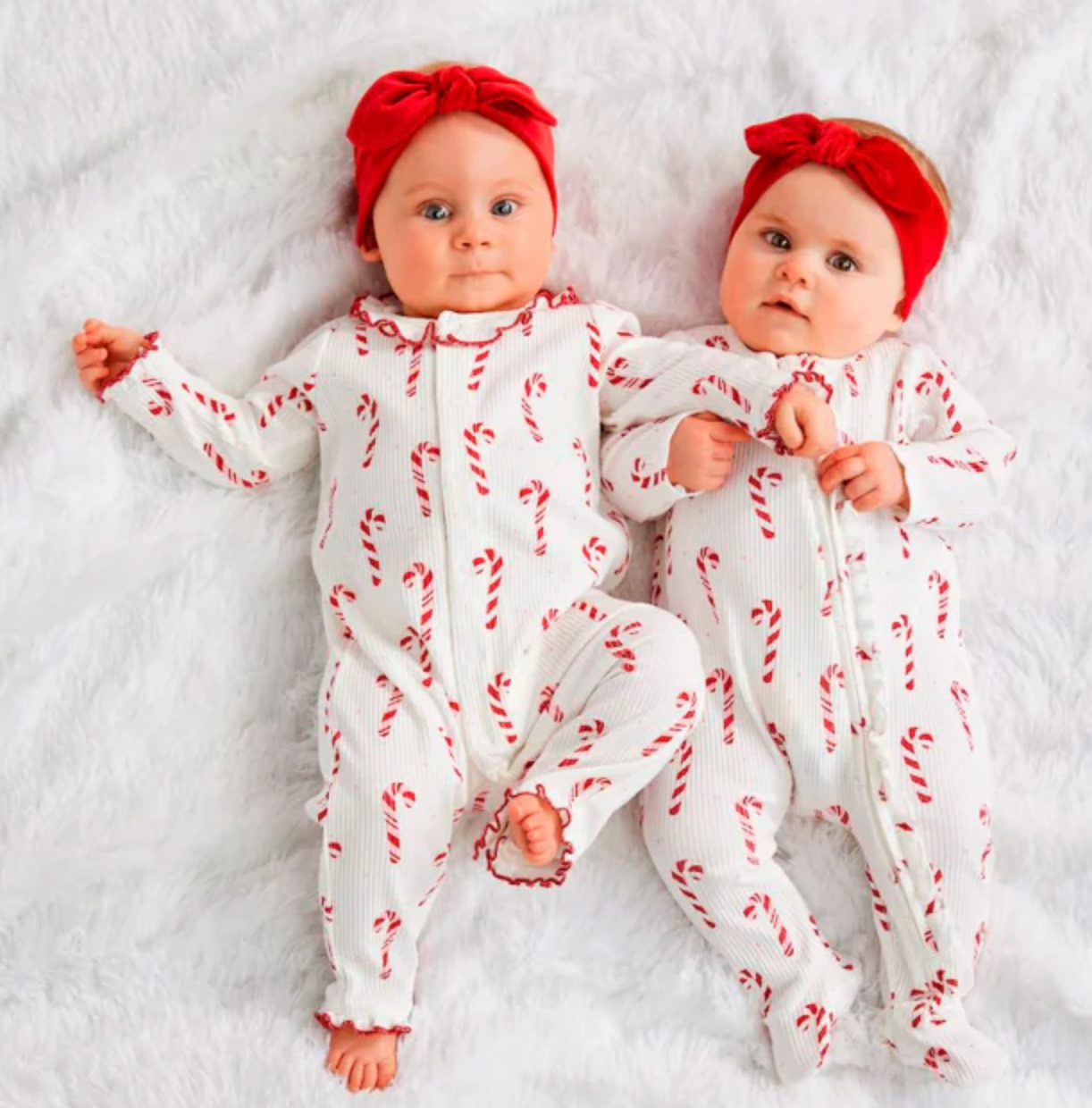 Candy Cane Sleeper and Headband Set