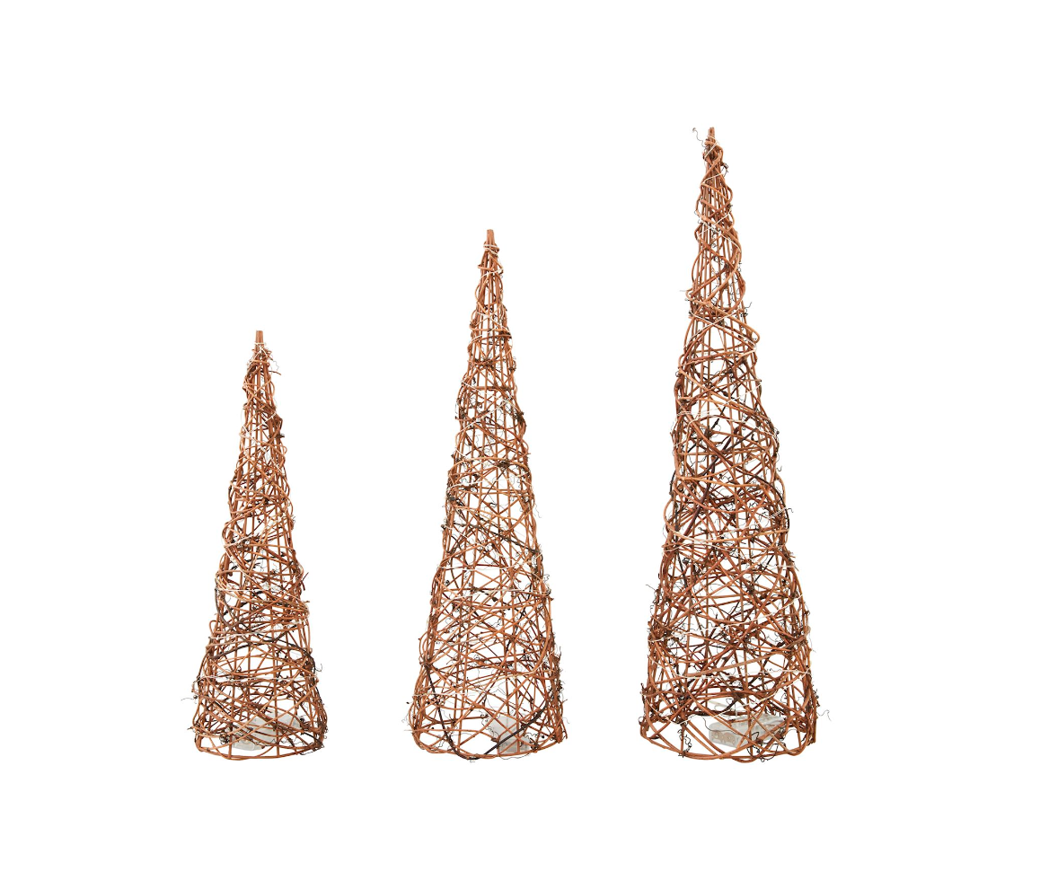 Twine LED Trees - Set of 3