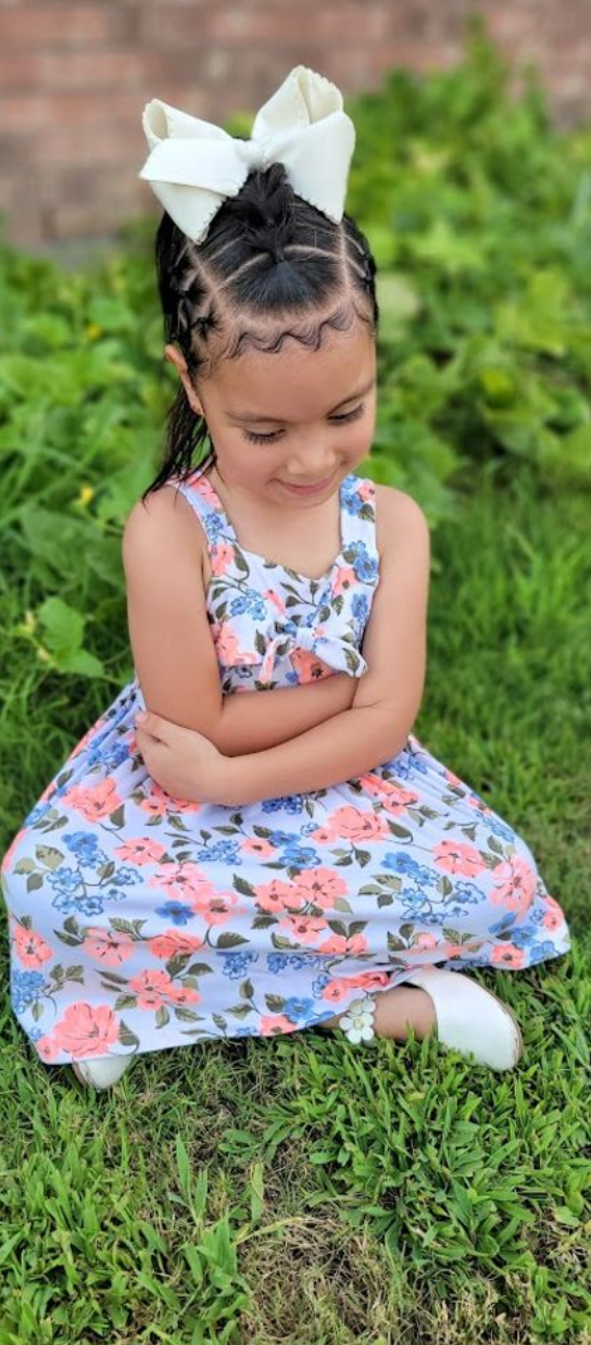 Large Velvet Scallop Bow- Navy