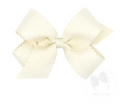 Medium Scallop Bow- Ivory