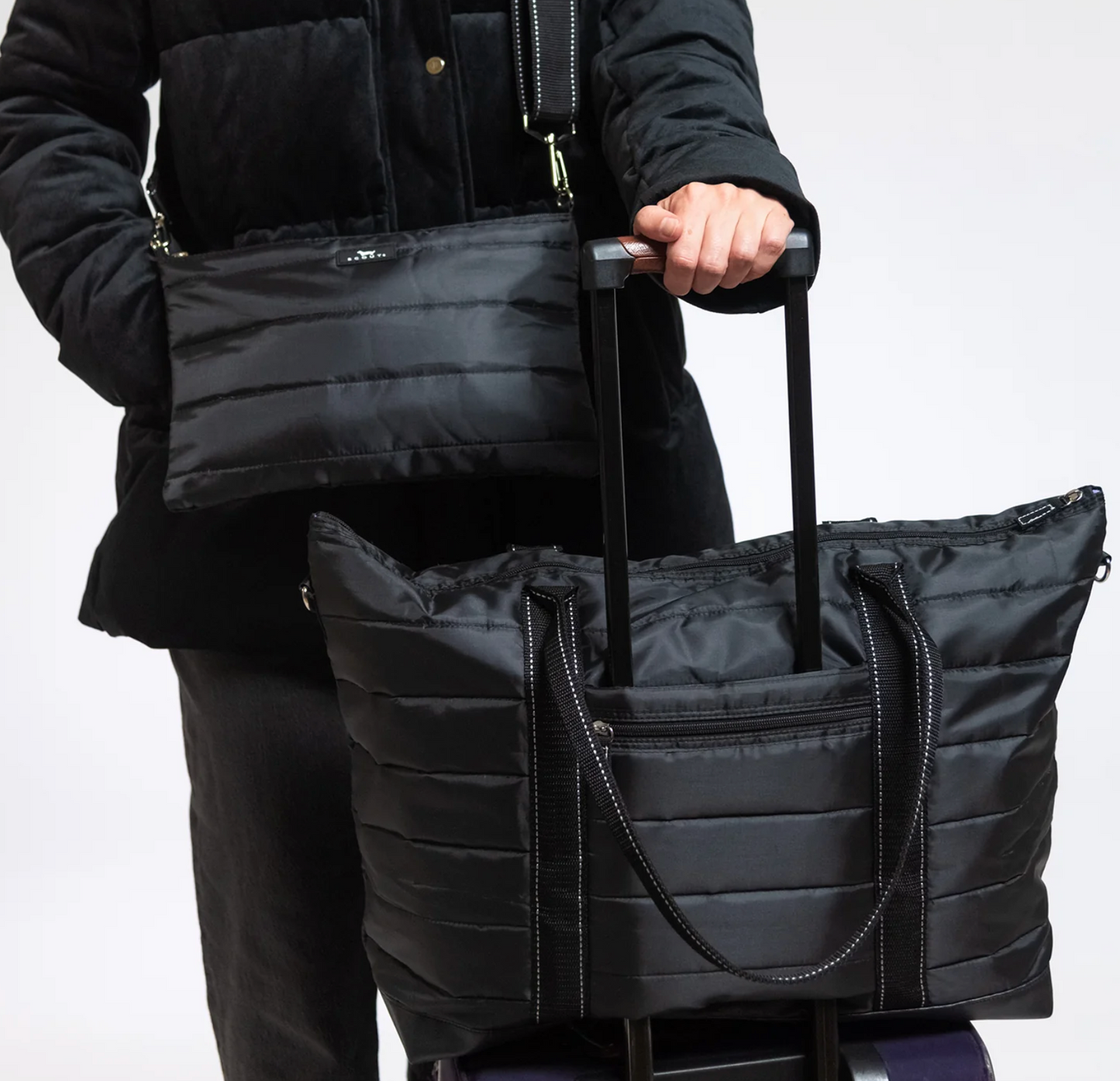 3-in-1 Travel Bag - Black Puffer