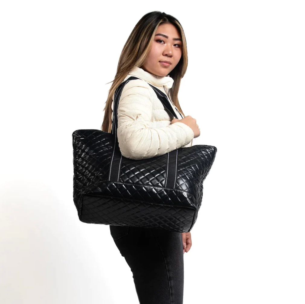 Joyride Shoulder Bag - Black Quilted