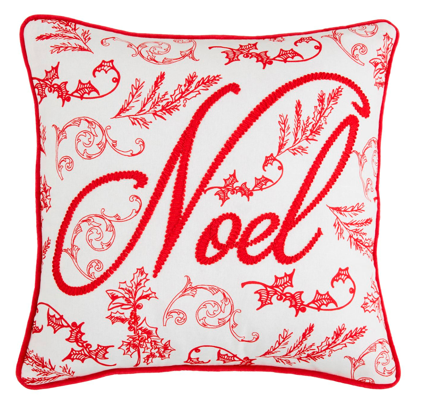 SQUARE XMAS EMBROIDERED PILLOW