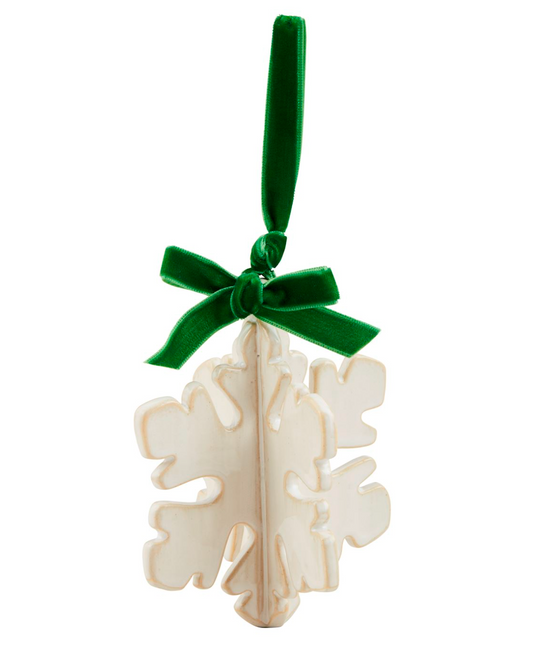 SNOWFLAKE CERAMIC ORNAMENT