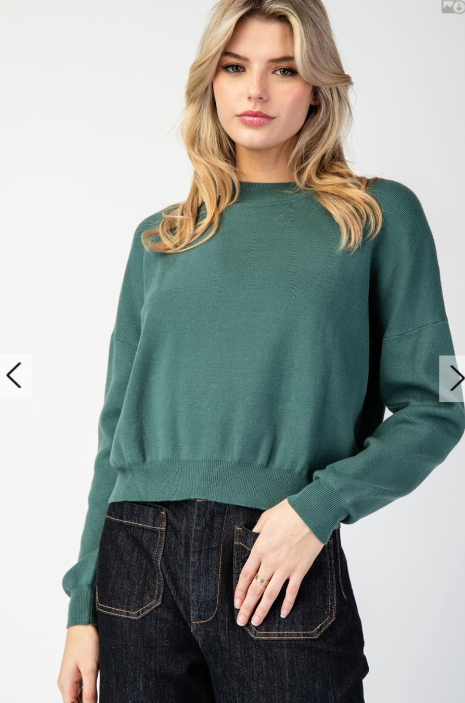 Hunter Green Long Sleeve Sweater