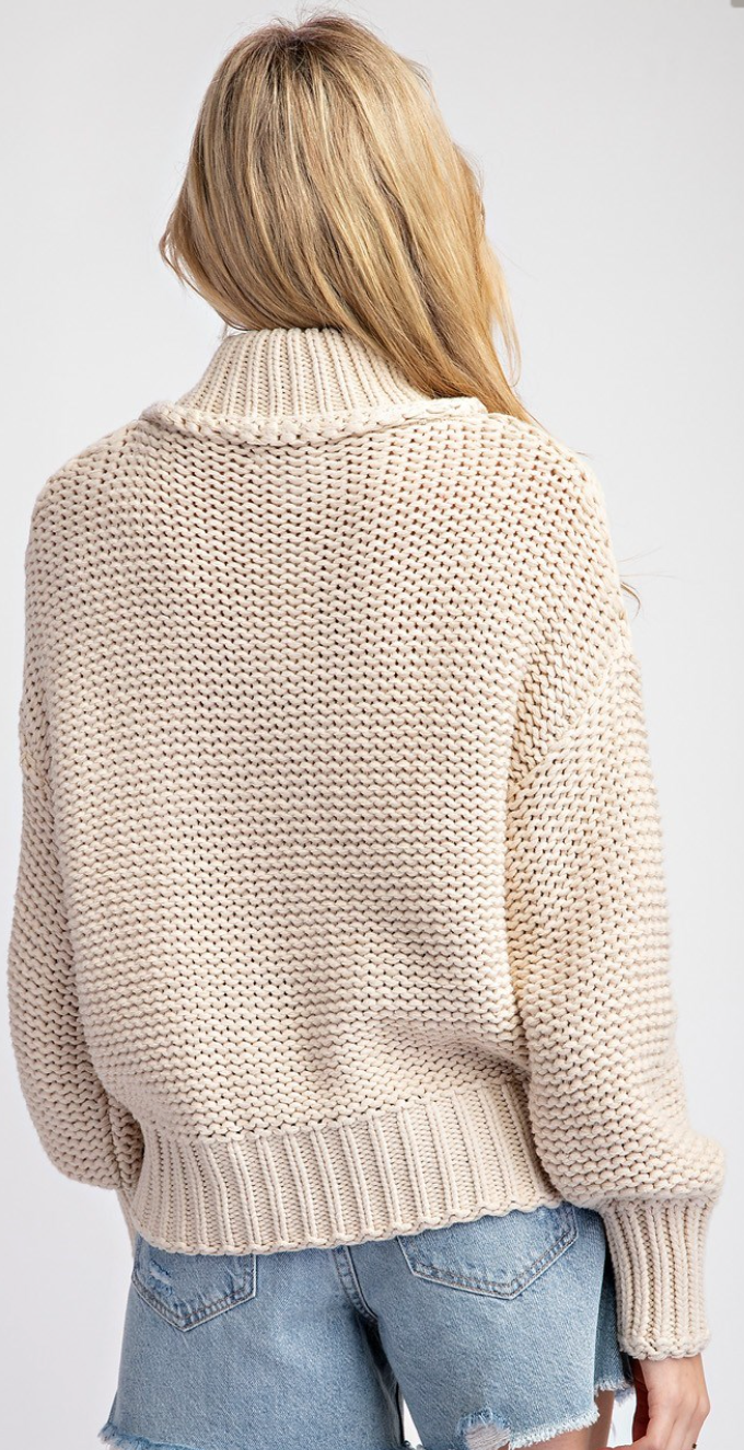 Turtle Neck Long Sleeve Sweater