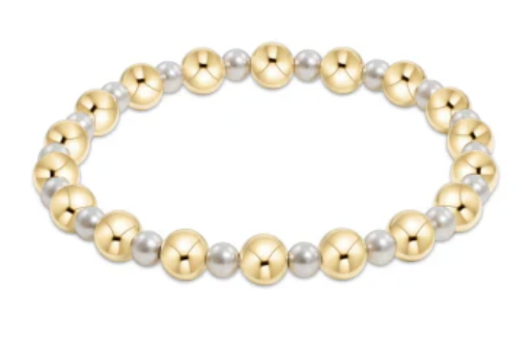 Pearl Grateful 6mm Gold