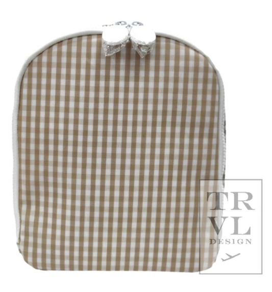 Khaki Gingham Bring it Lunch Bag