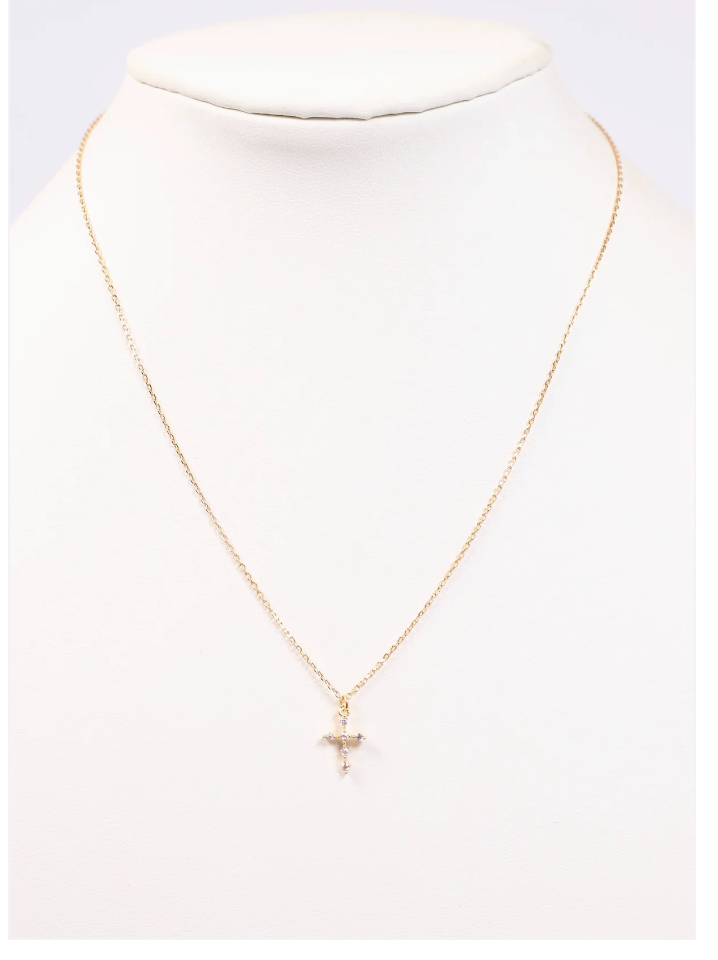 Belief CZ Cross Necklace