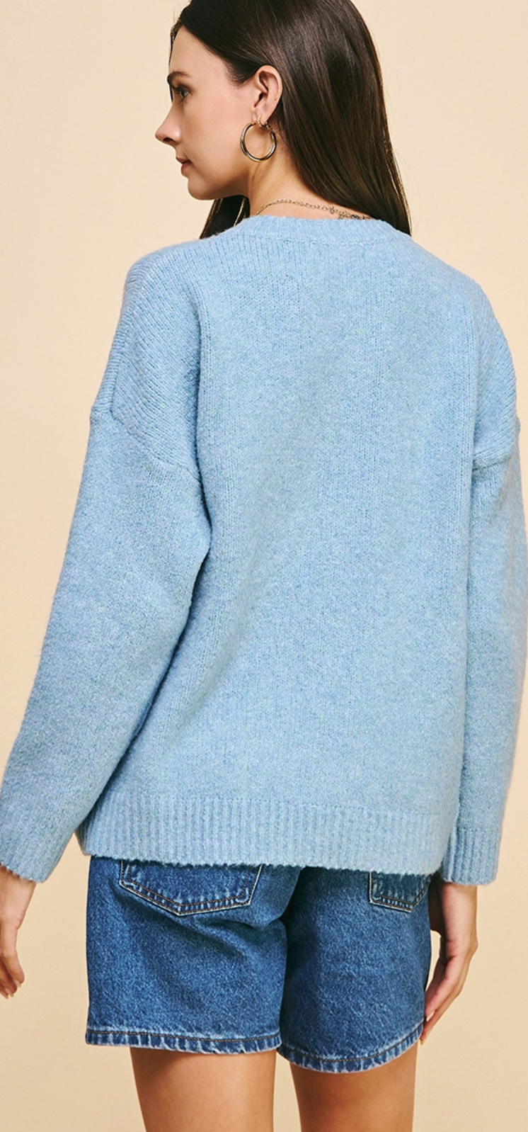 Blue Color Block Sweater