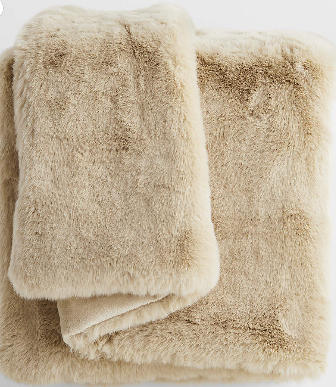 Tan Fur Throw Blanket