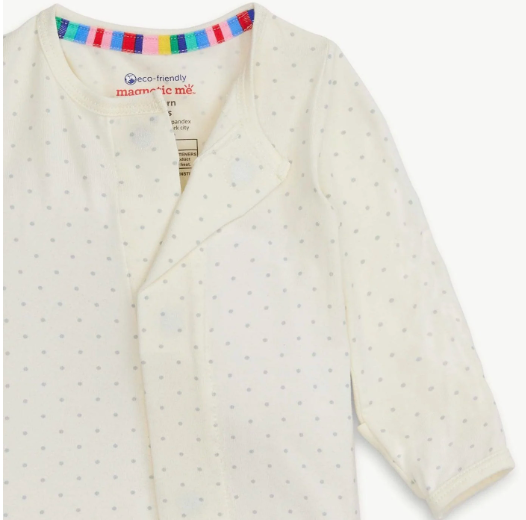 Pin Dot Cream Footie