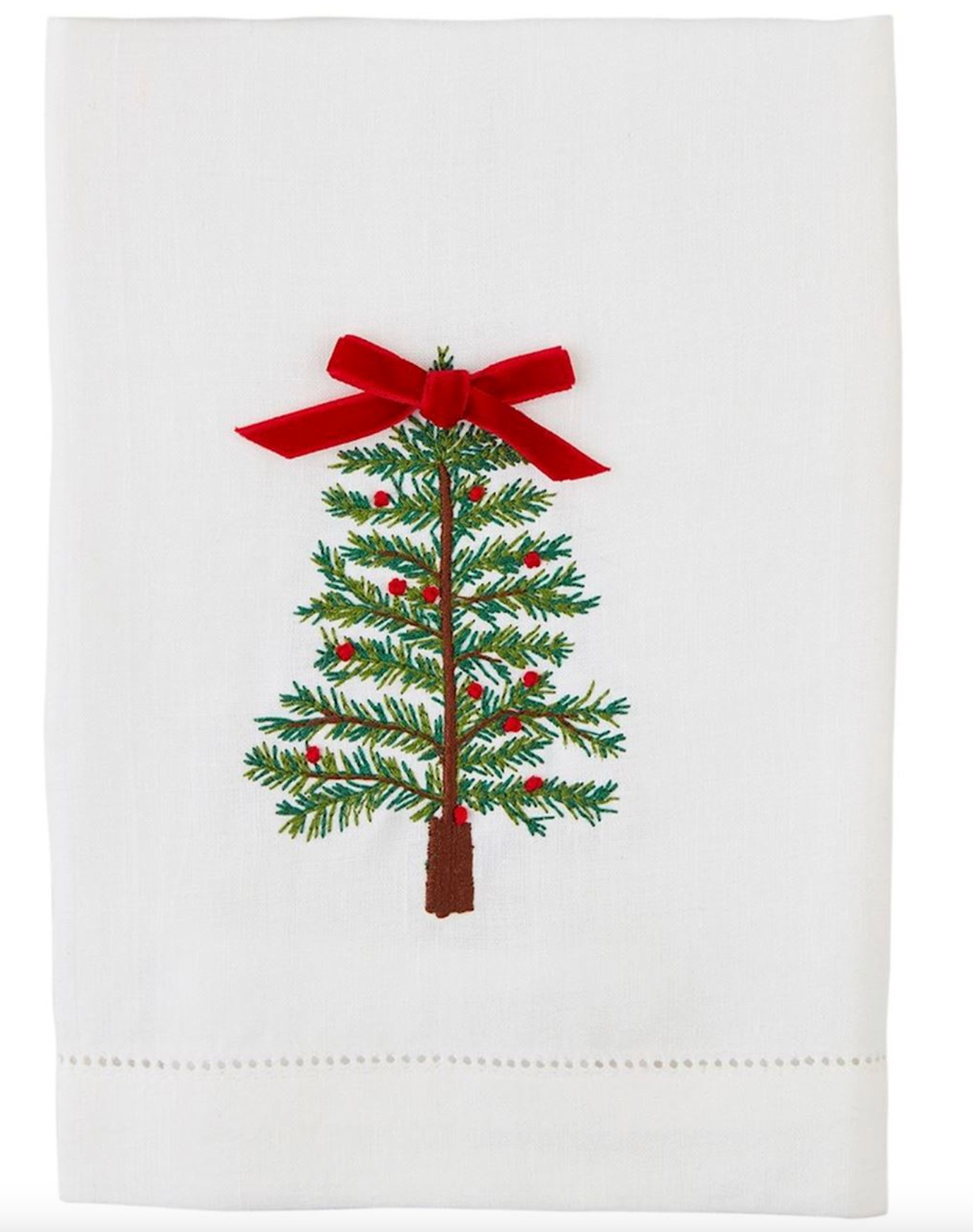 Single Tree Embroidered Towel