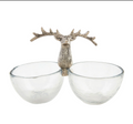 Glass Deer Double Dipper