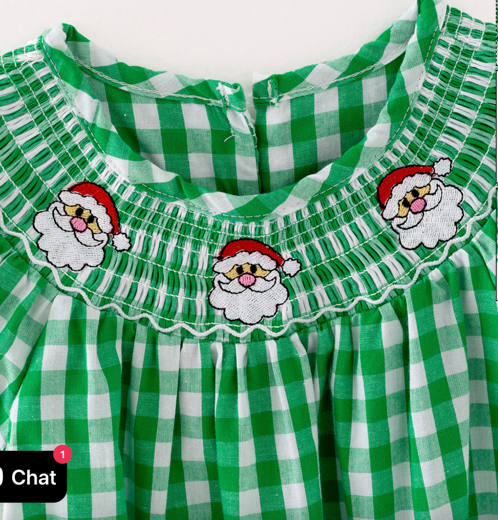 Santa Claus Baby Girl Romper
