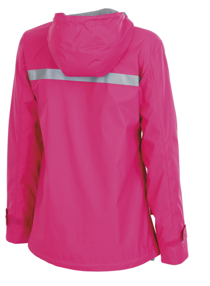 Hot Pink Full Zip Rain Jacket