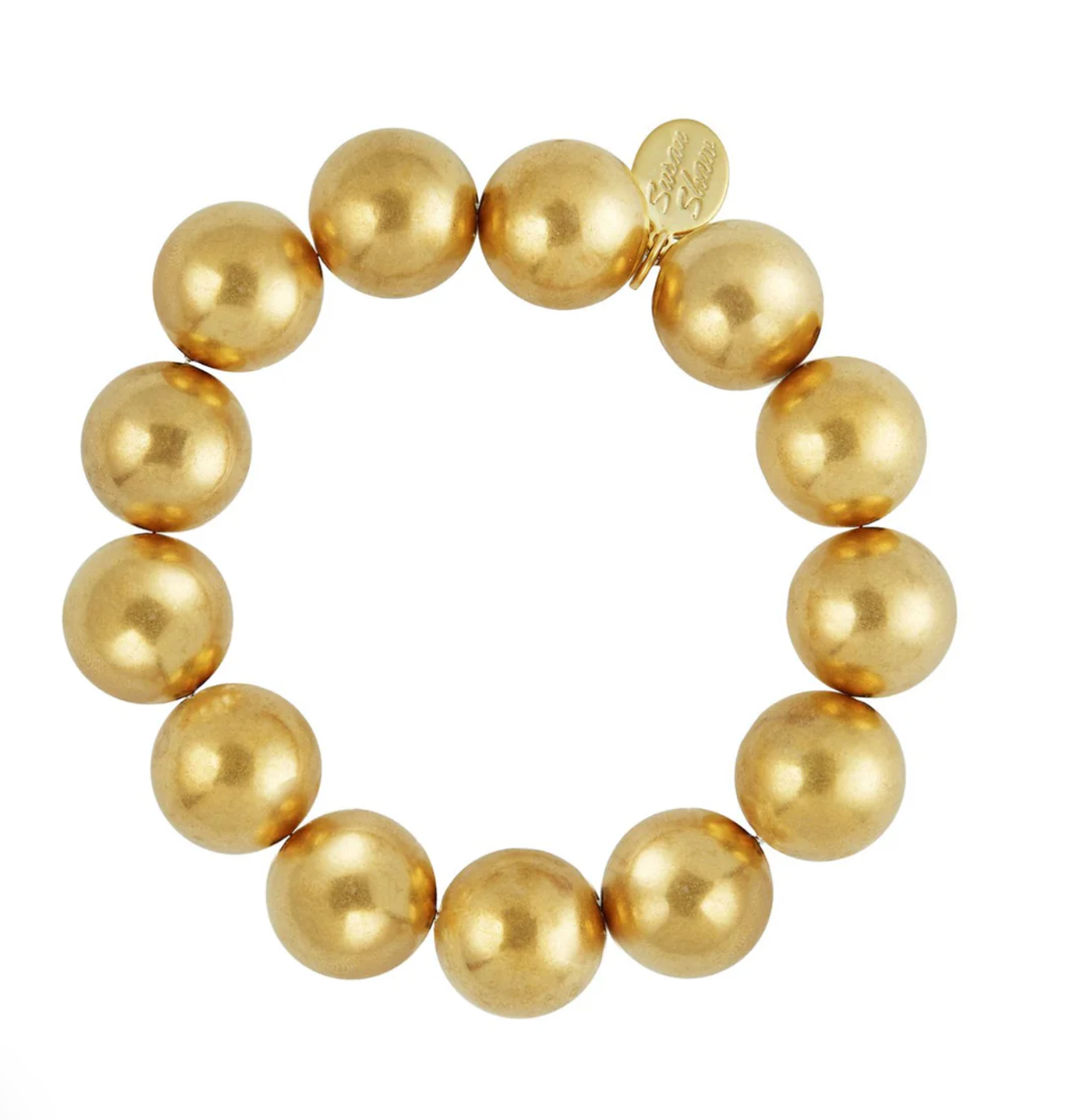 Gold Bead Stretch Bracelet