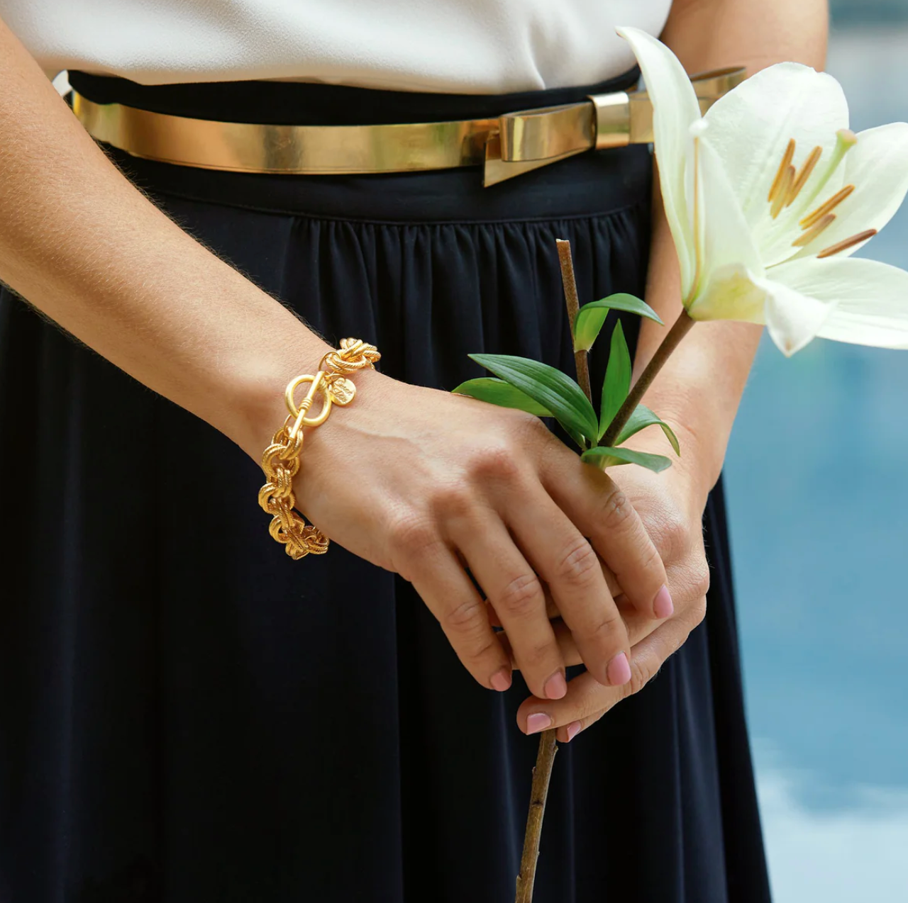 Gold Double Link Chain Bracelet