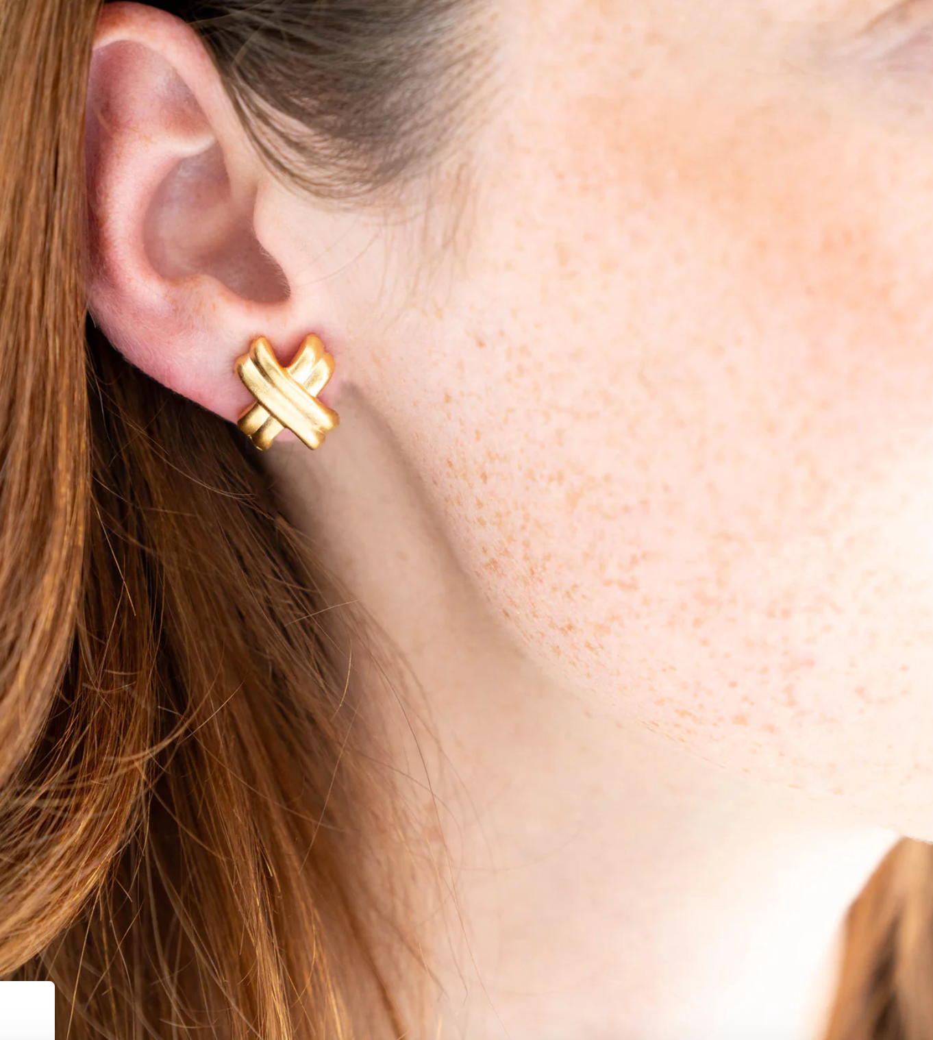 Gold Small Texas X's Earrings