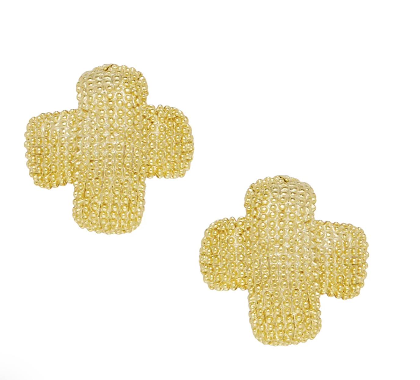 Gold Textured Texas X's Earrings