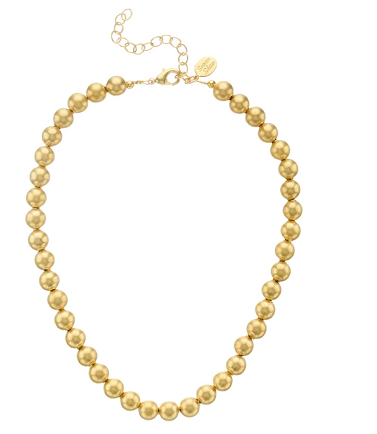 Mini Margaret Gold Bead Necklace