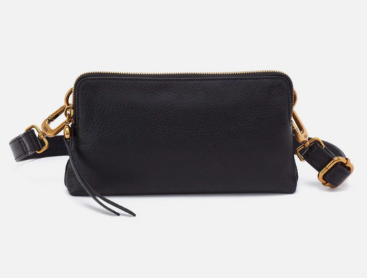 Black Slim Fern Belt Bag-Hobo