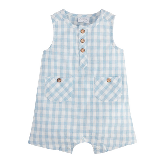 Gingham Shortall - Blue