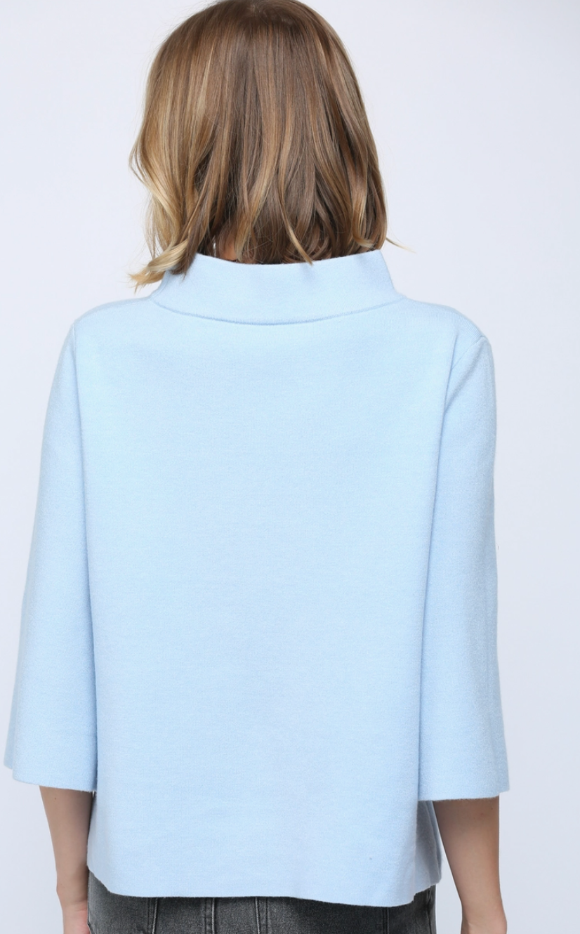 Mock Neck Sweater/Bell Sleeve