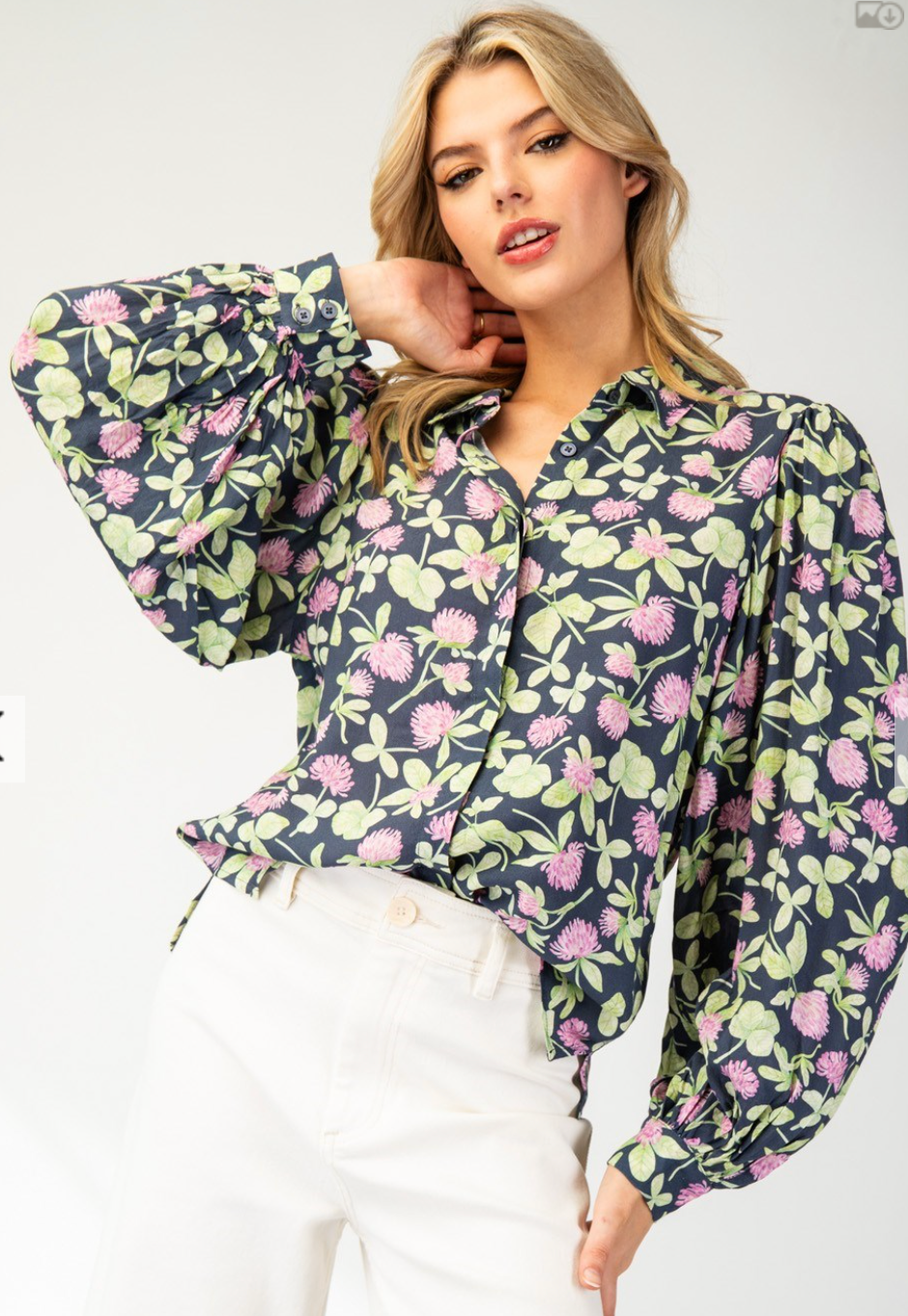 Floral Print Button Down