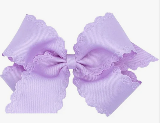 Small King Bow w/ Eyelet-Light Orchid