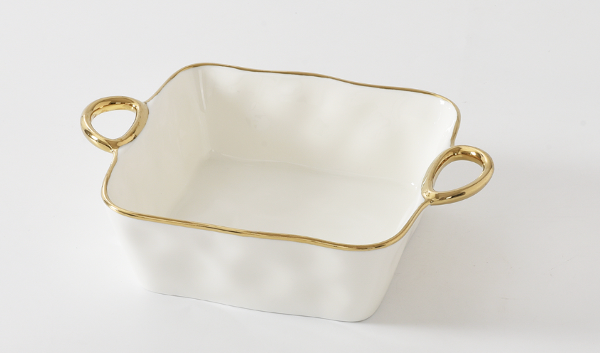 Square Baking Dish-Gold