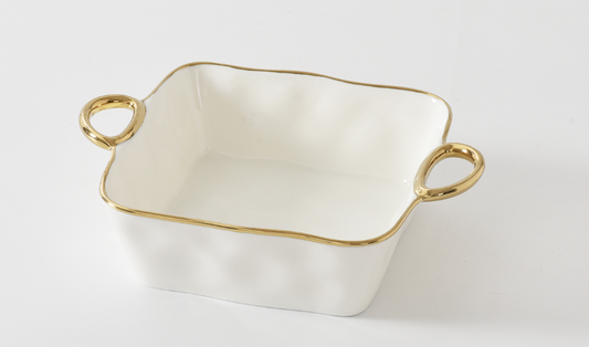 Square Baking Dish-Gold