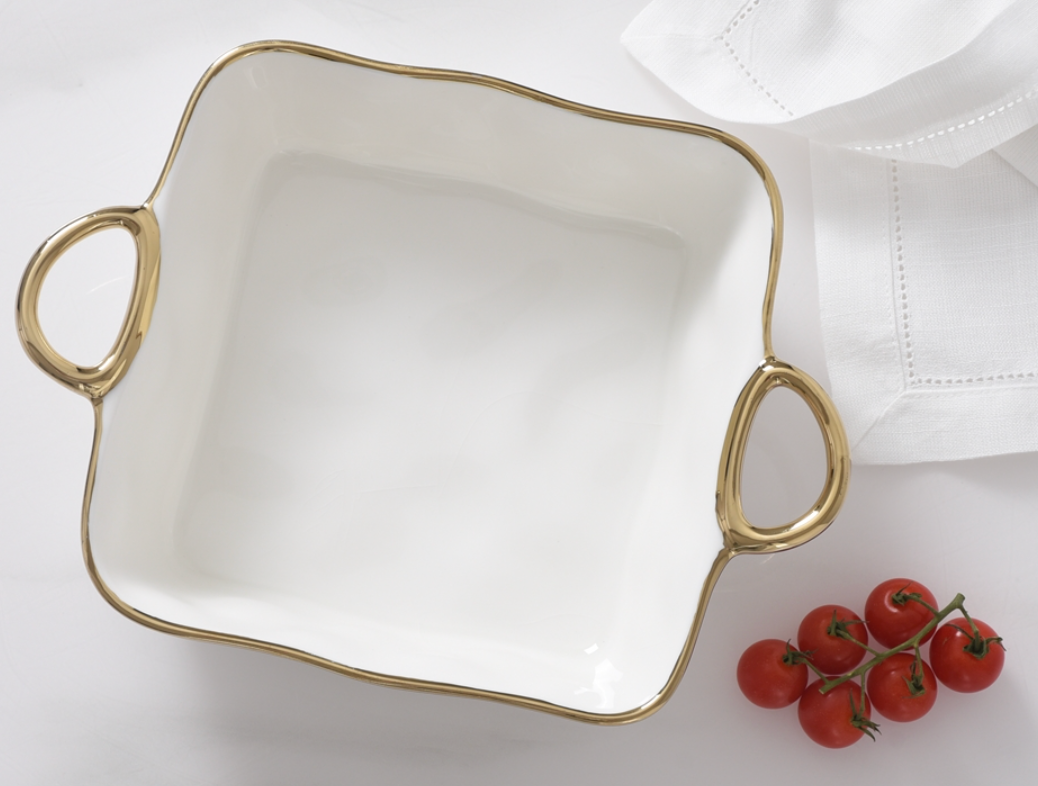 Square Baking Dish-Gold