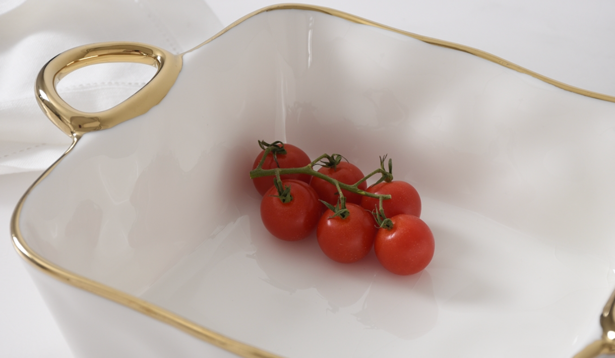 Square Baking Dish-Gold