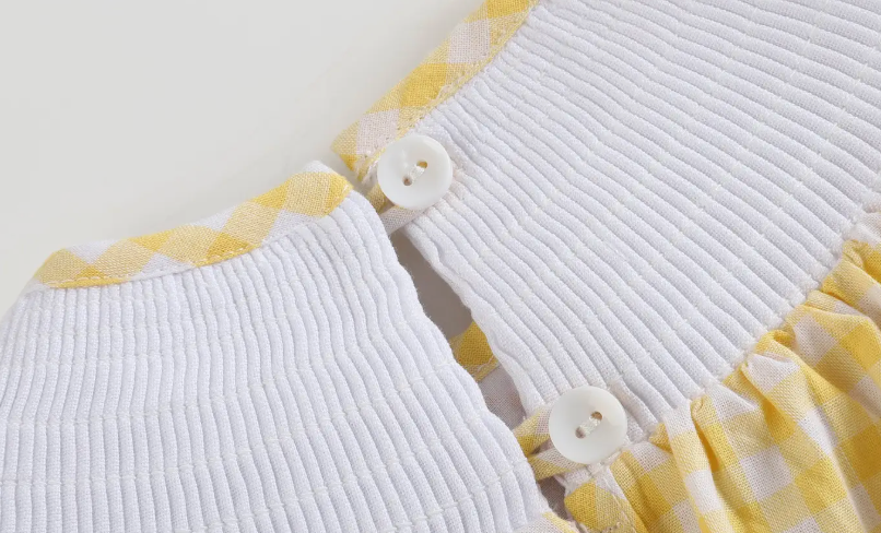 Lemon Smocked Romper