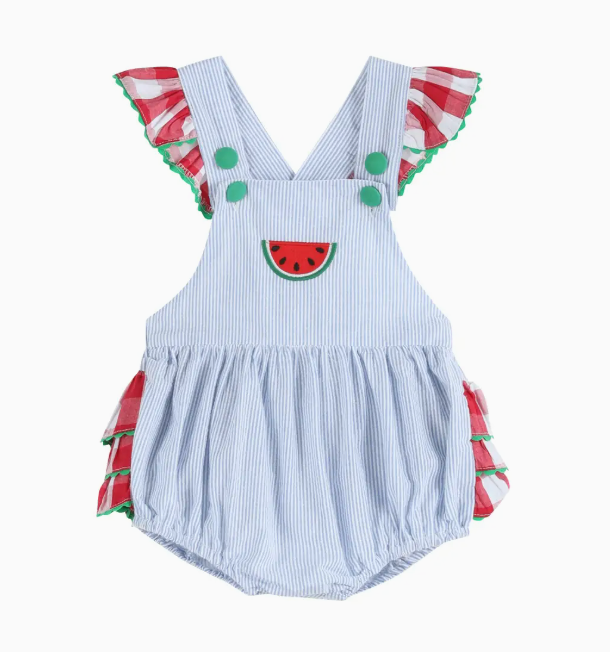Watermelon Seersucker Bubble